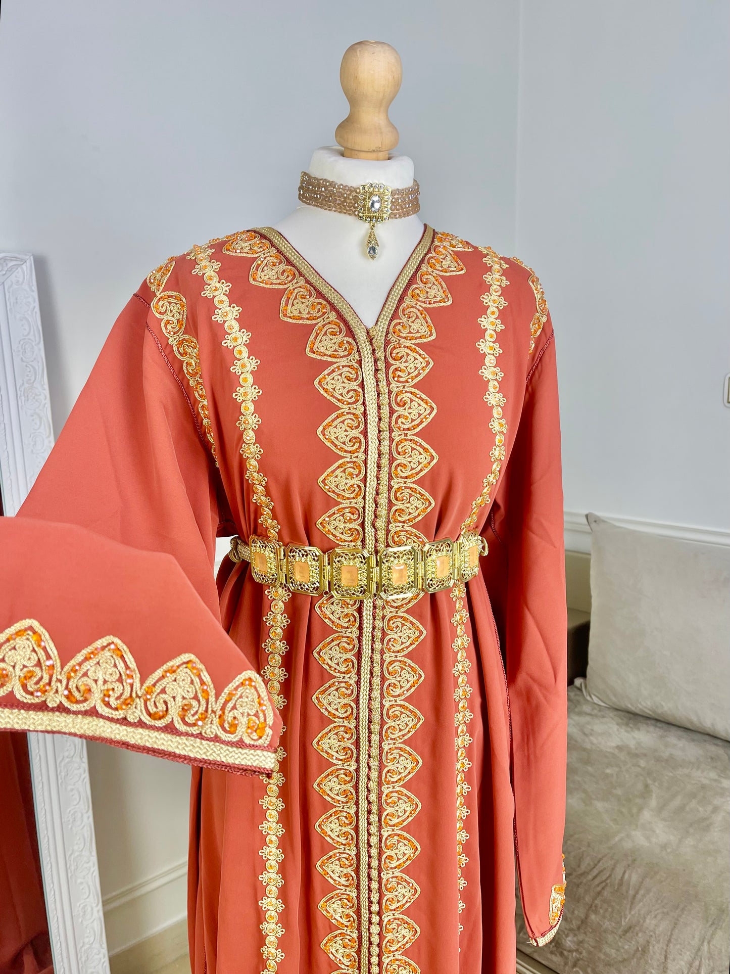 Caftan Ahlam terracota