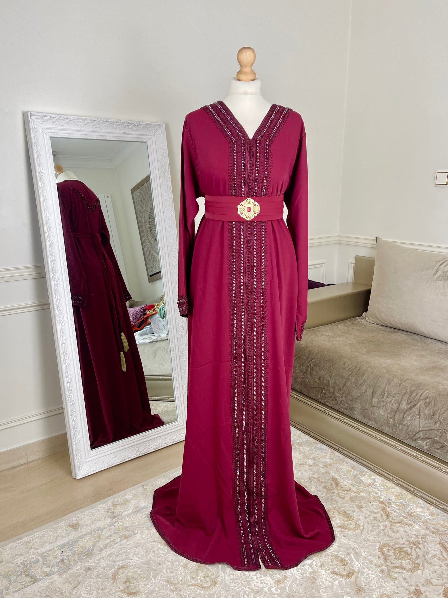 Caftan Lina bordeau