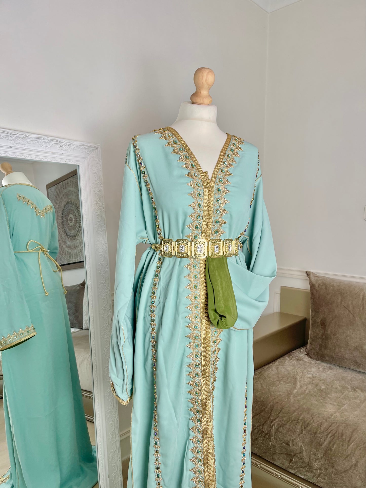 Caftan Sarah vert eau