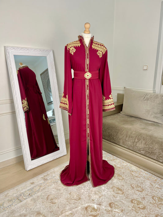 Caftan Inès bordeaux