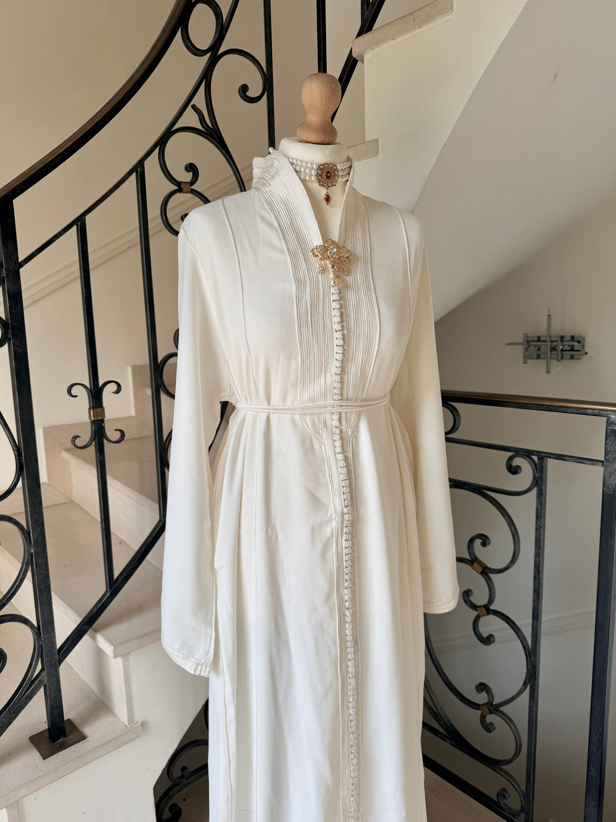 Caftan Assia blanc