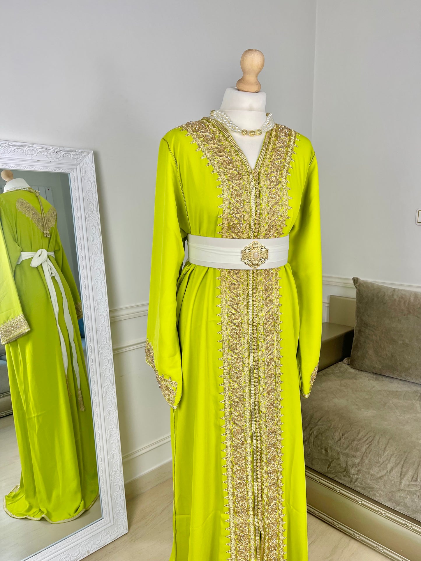 Caftan Leïna lime