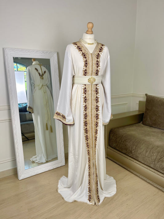 Caftan Hayat blanc