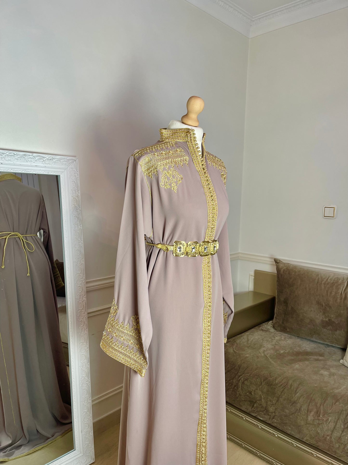 Caftan Inès taupe