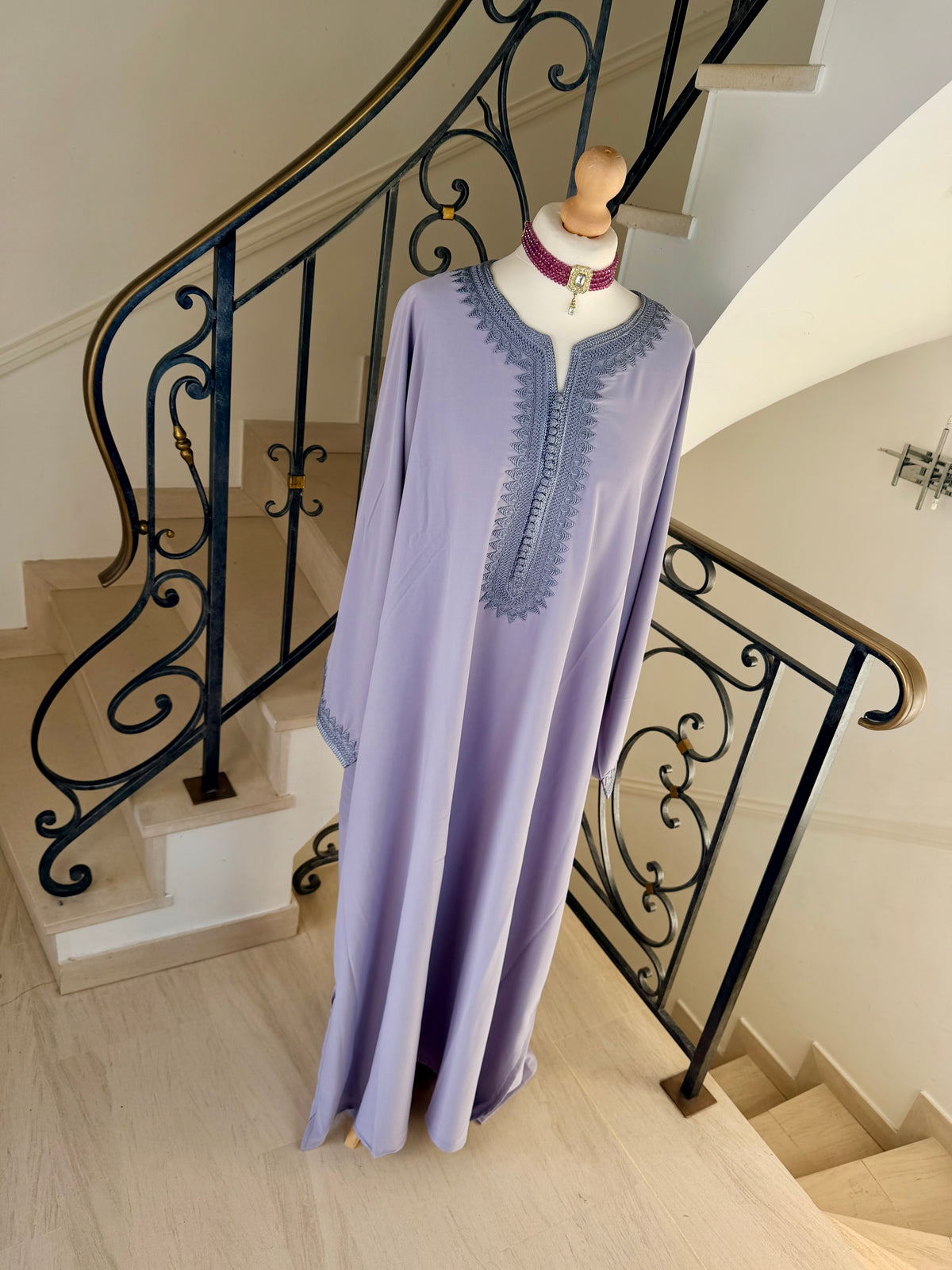 Gandoura Lina mauve