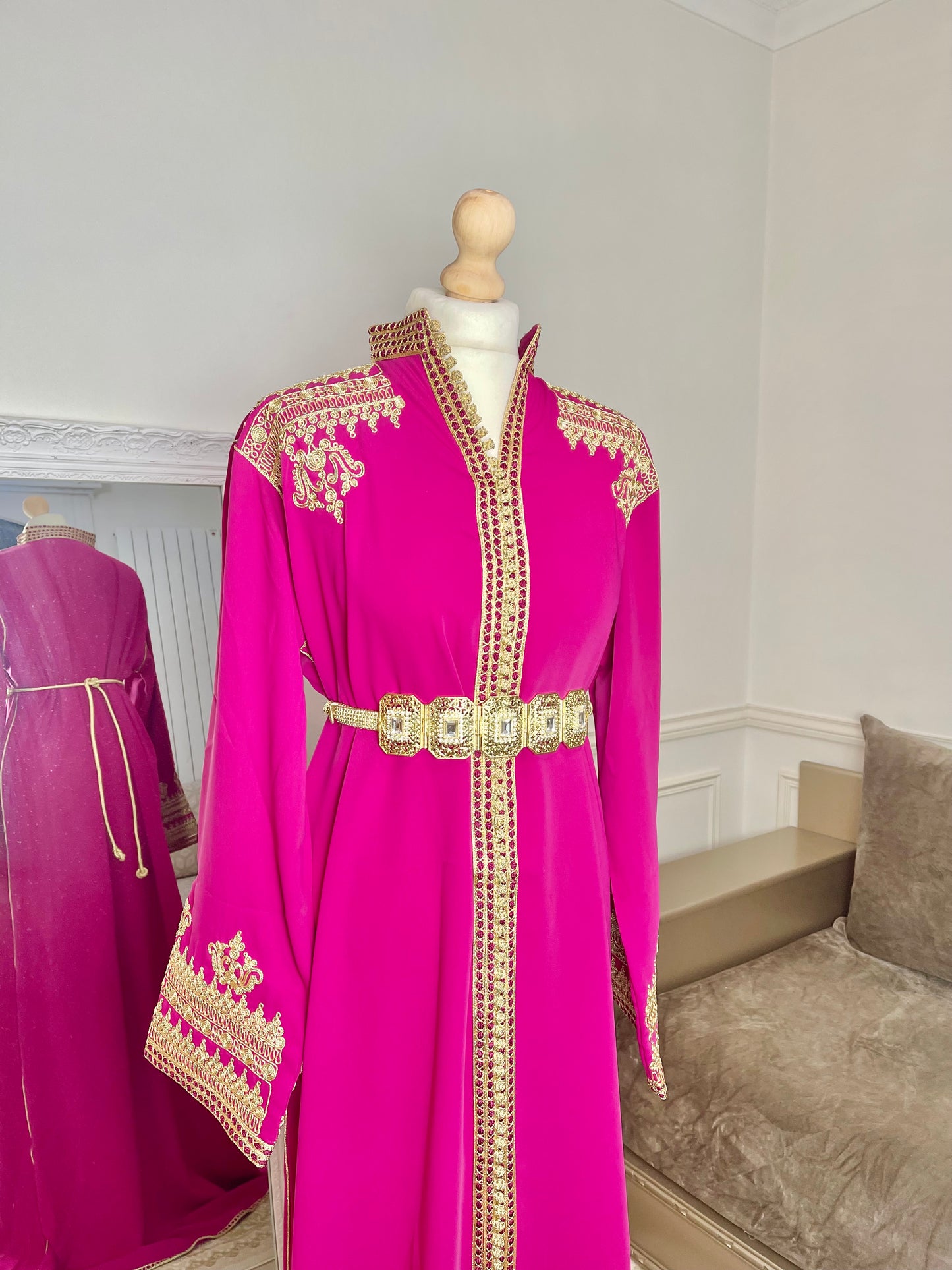 Caftan Inès rose fushia