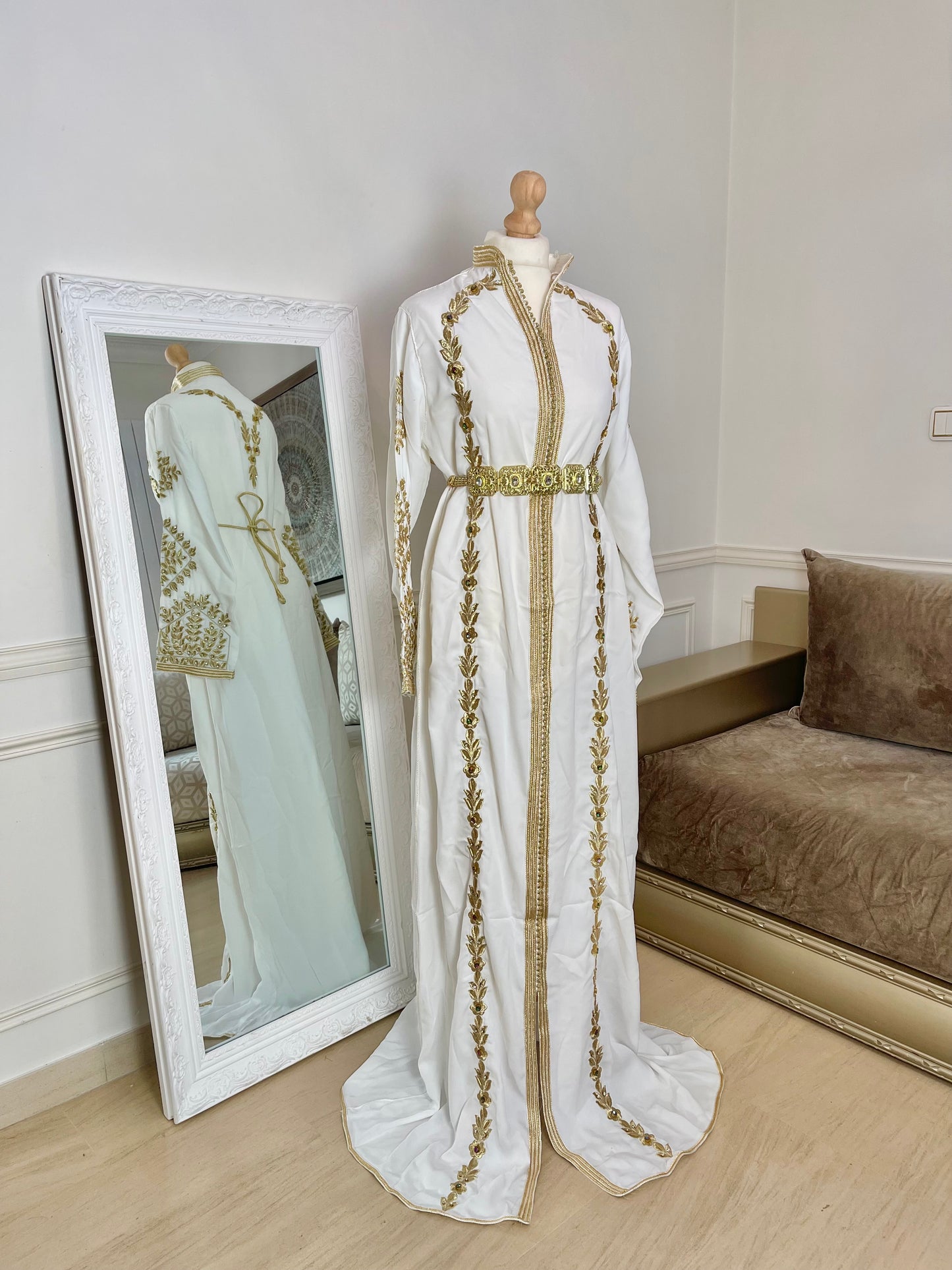 Caftan Assia blanc