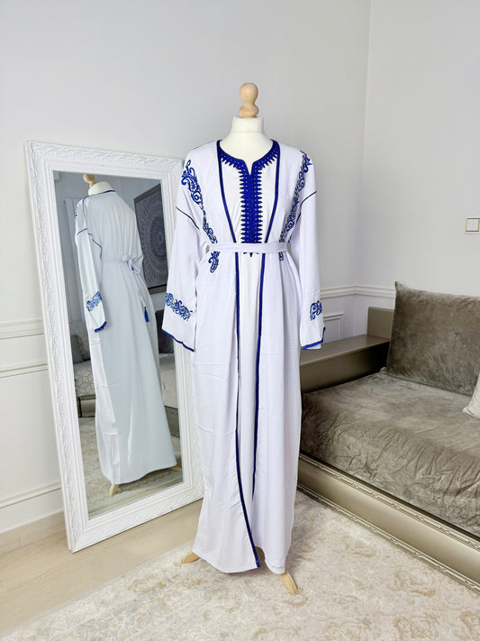 Ensemble Amira blanc et bleu