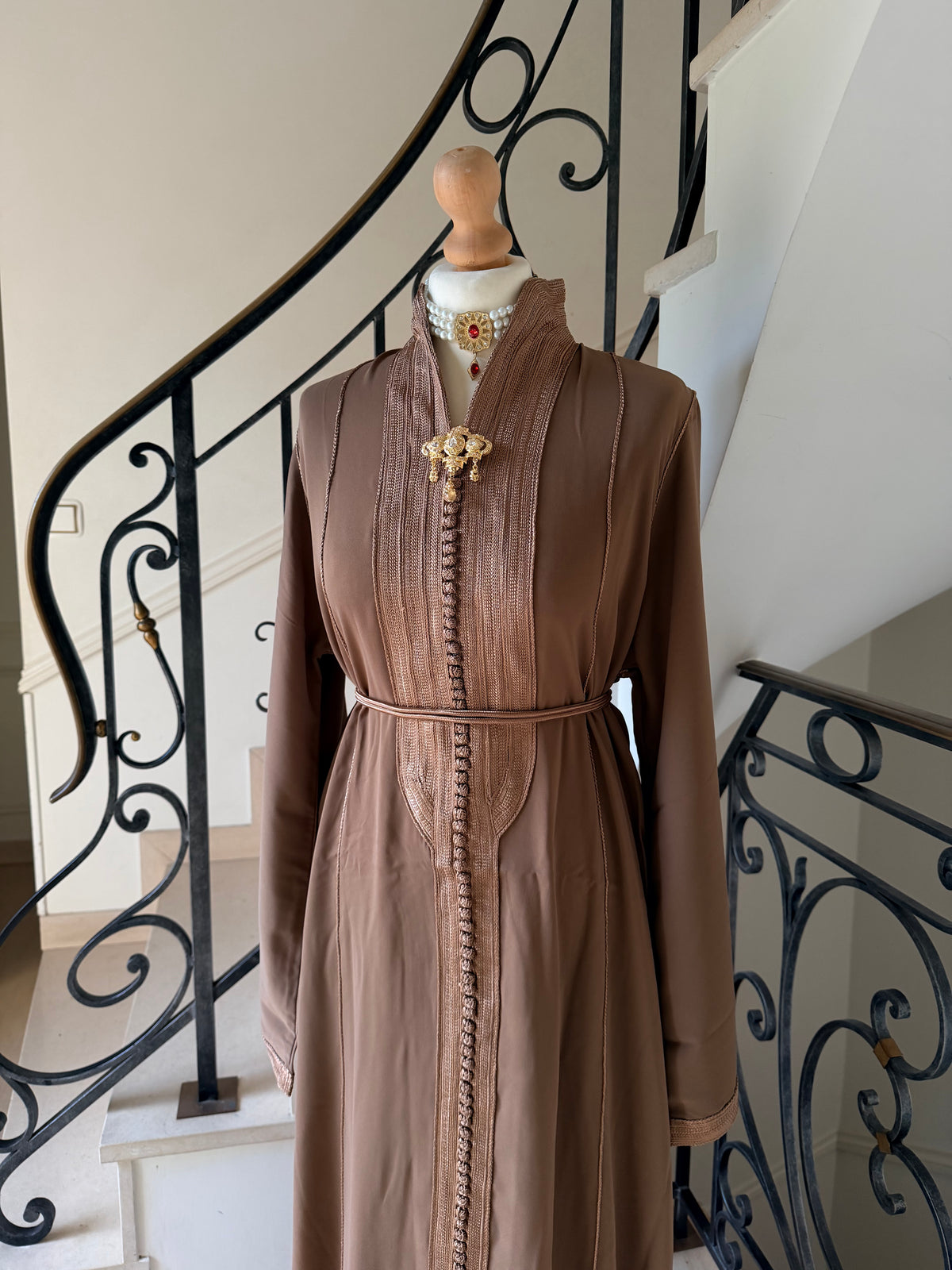 Caftan Assia marron