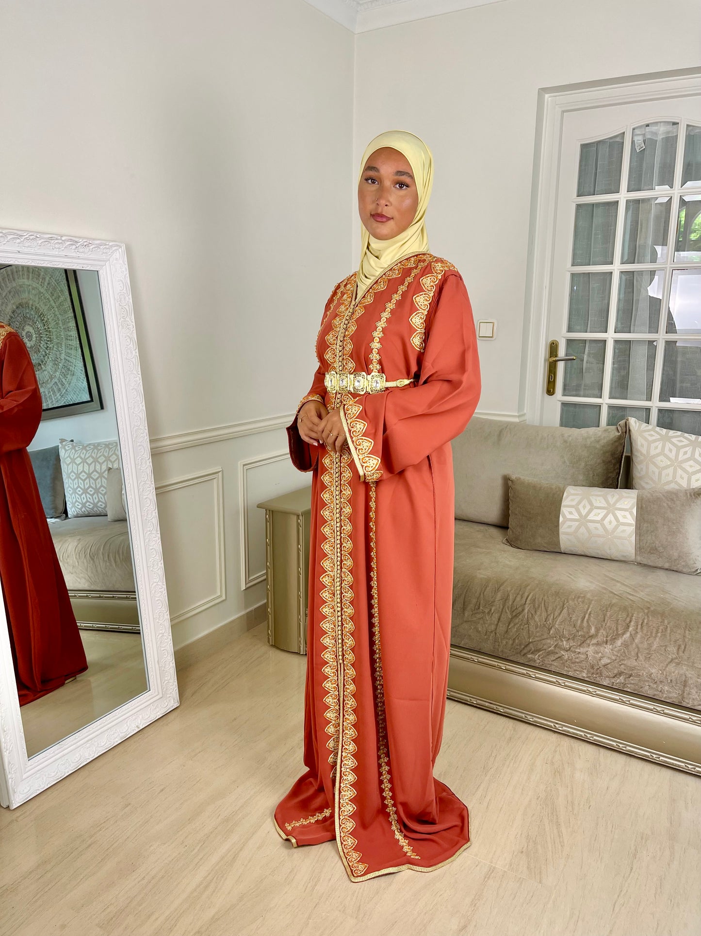 Caftan Ahlam terracota