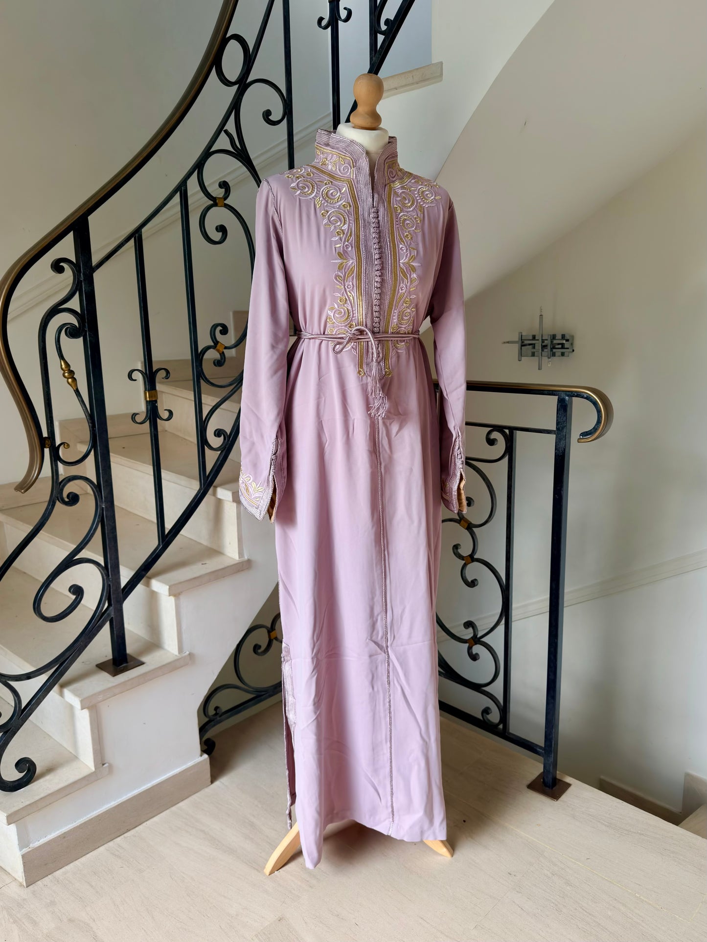 Caftan Sirine bleu rose