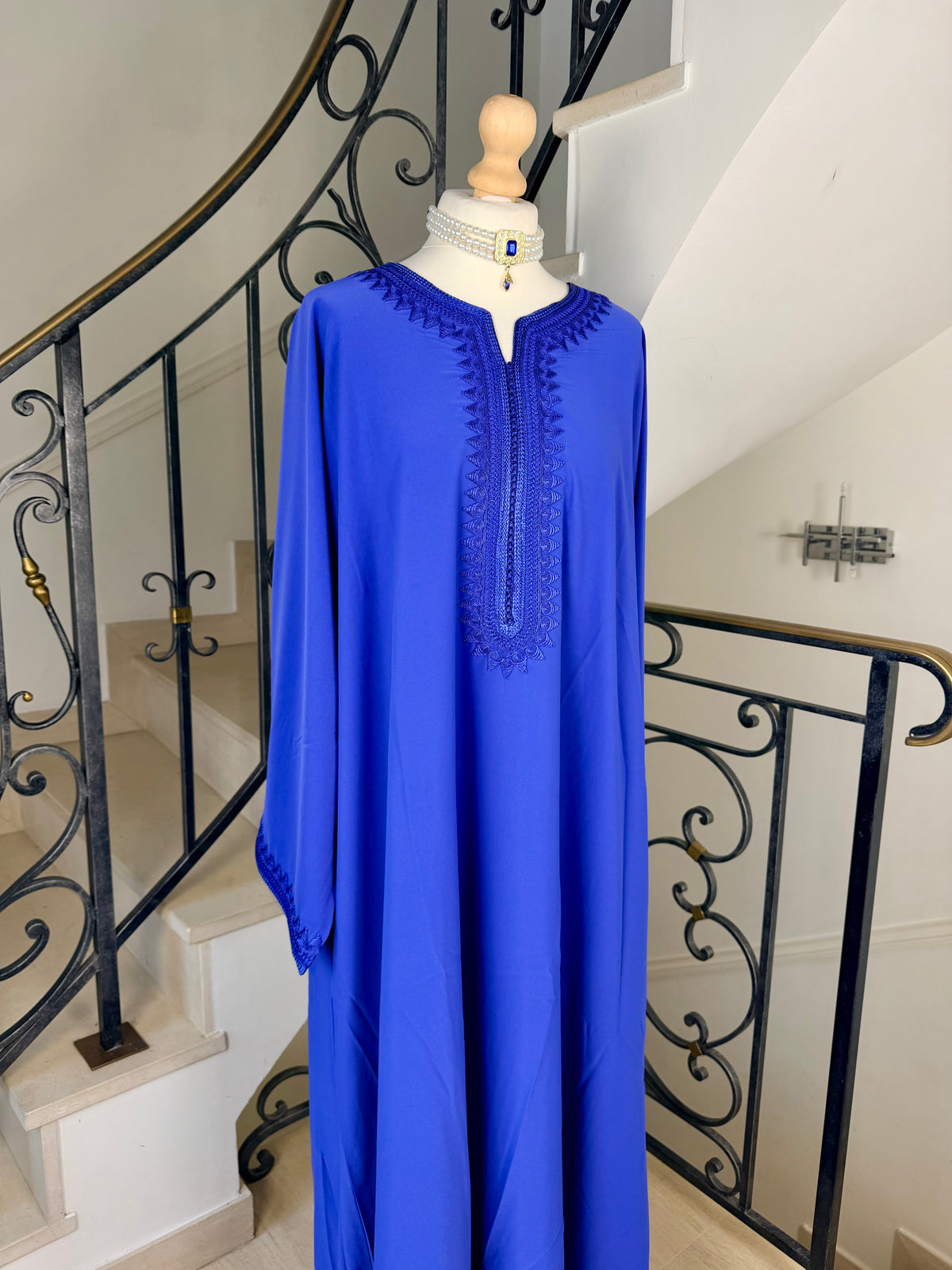Gandoura Lina bleu roi