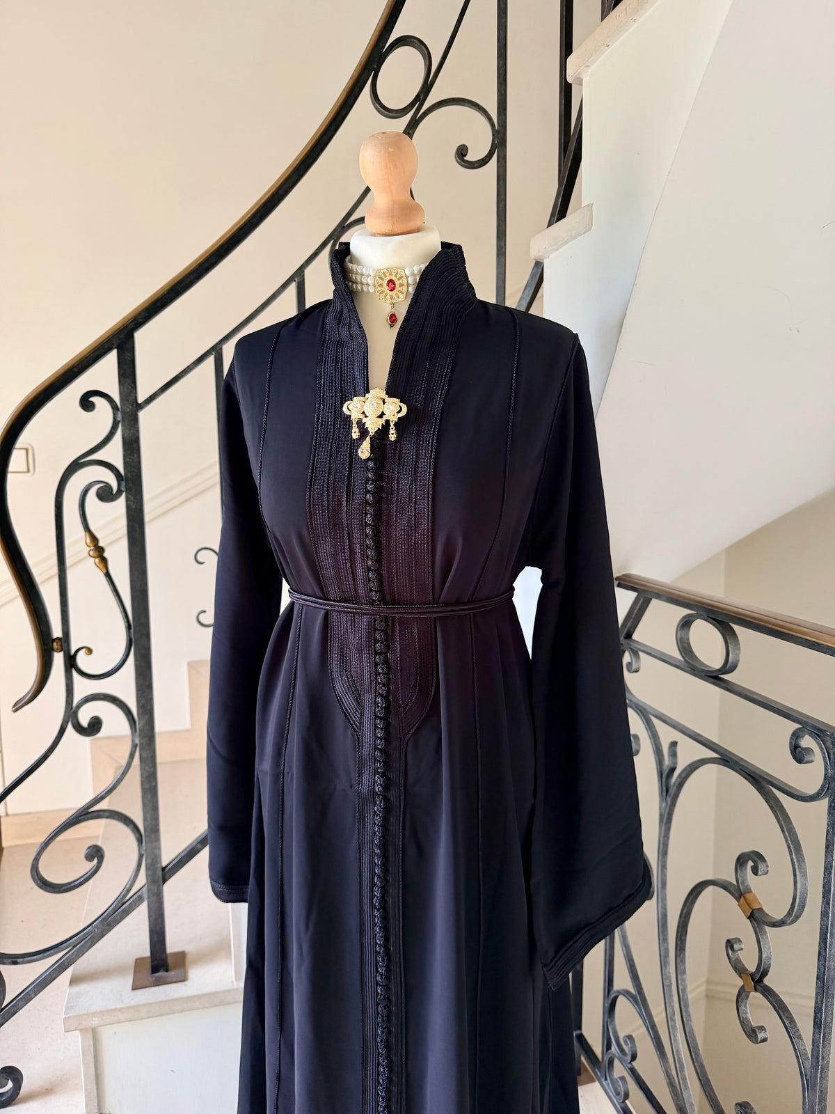 Caftan Assia noir