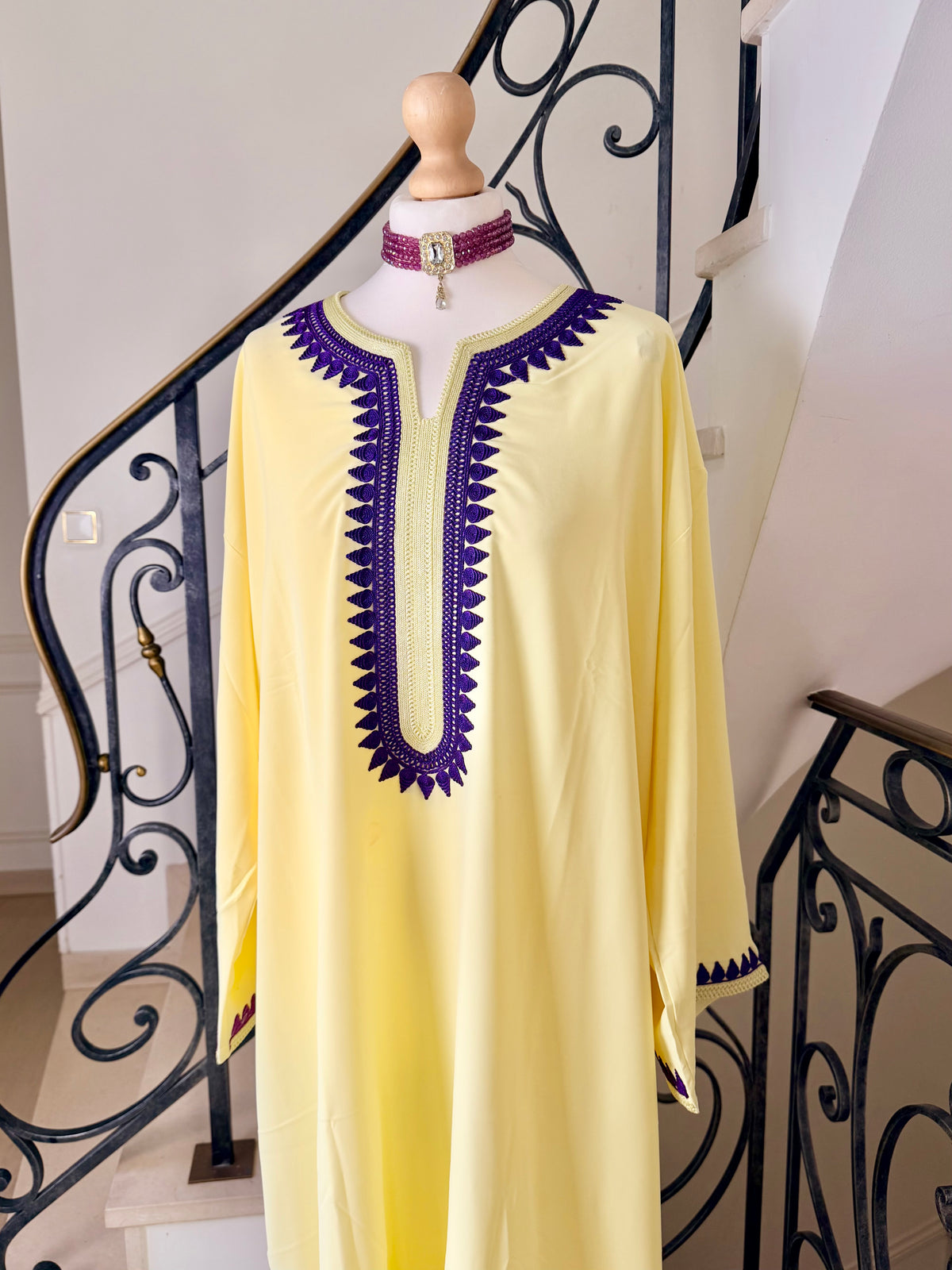 Gandoura Lina jaune poussin