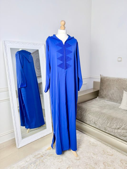 Jellaba Leïna bleu roi