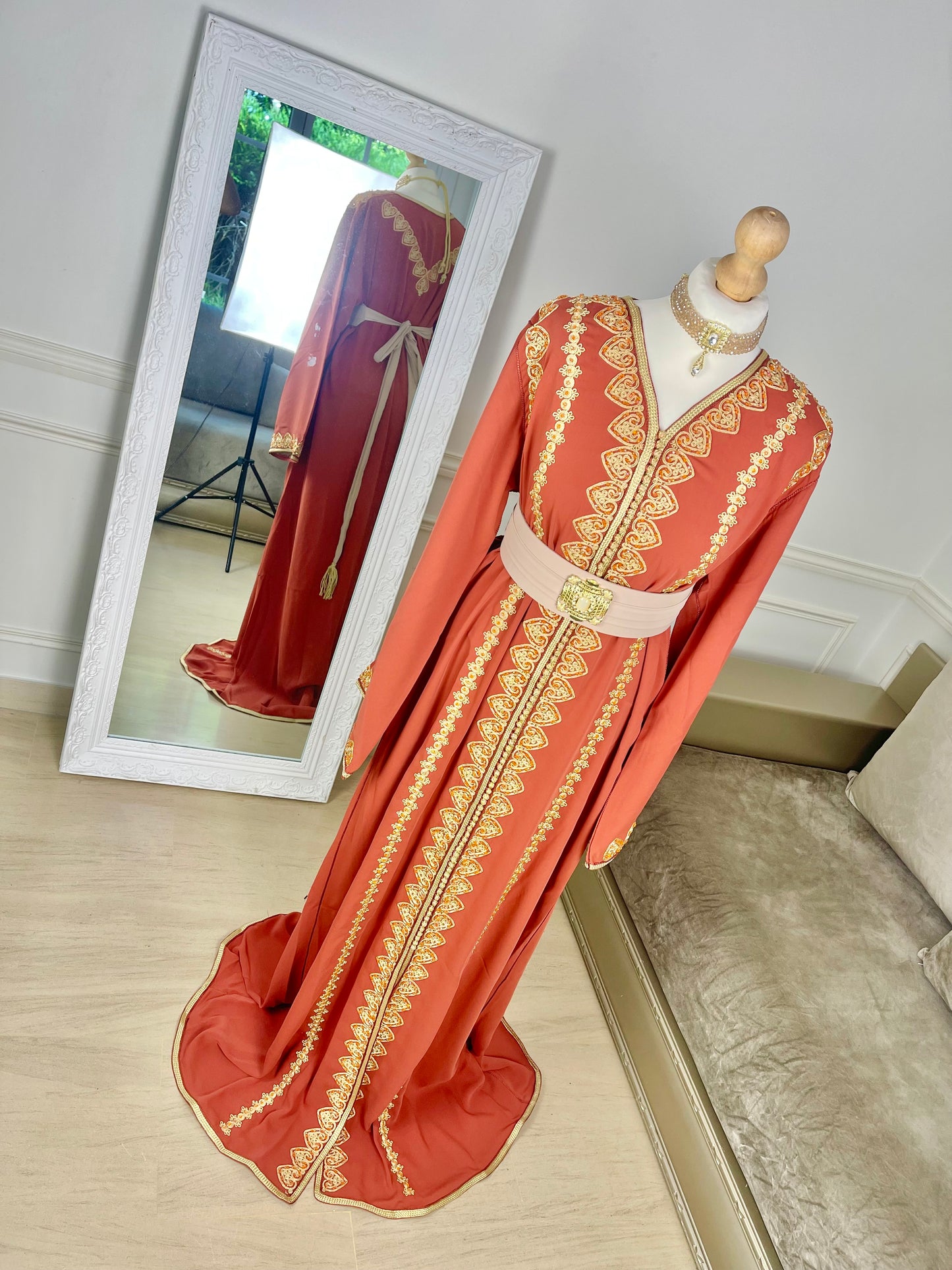Caftan Ahlam terracota