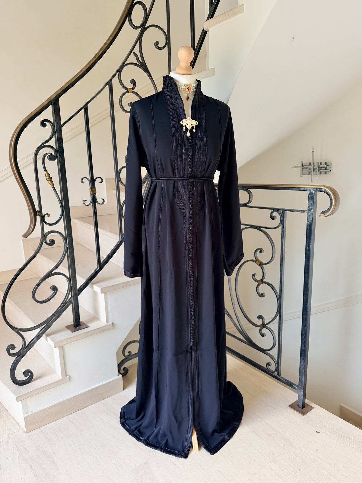 Caftan Assia noir
