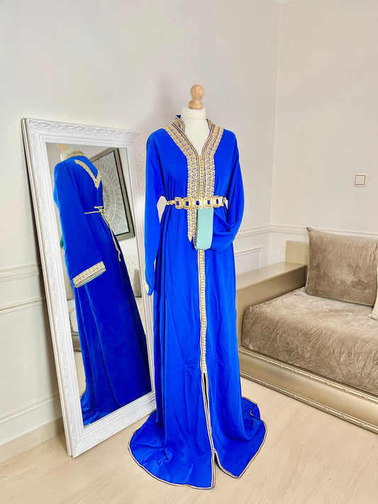 Caftan Eman bleu roi