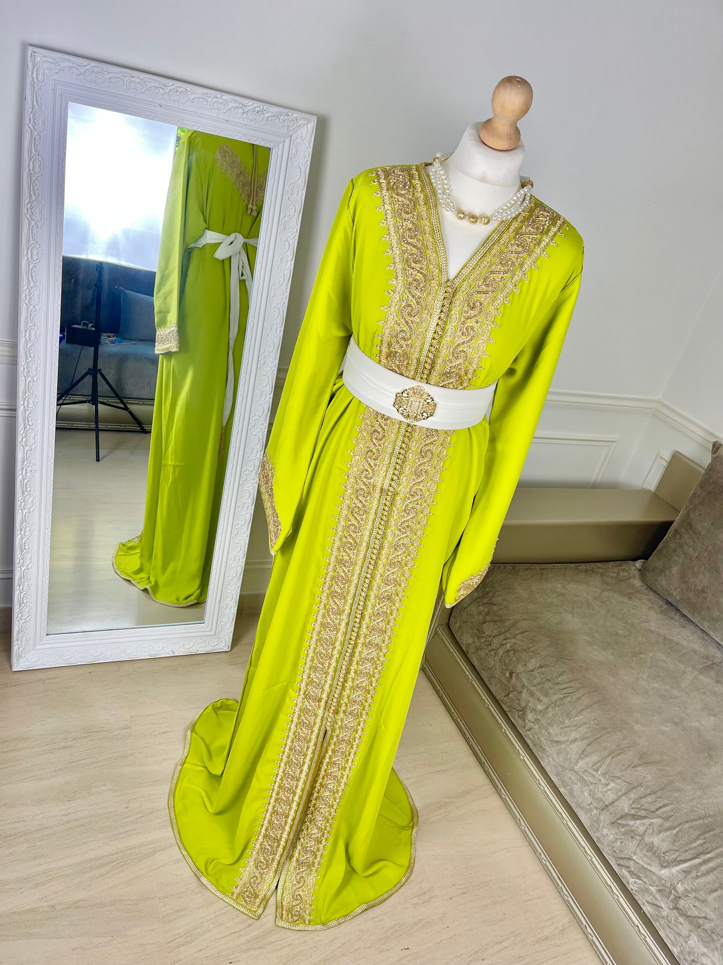 Caftan Leïna lime