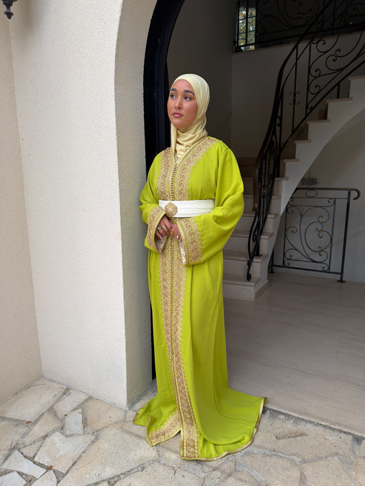 Caftan Leïna lime