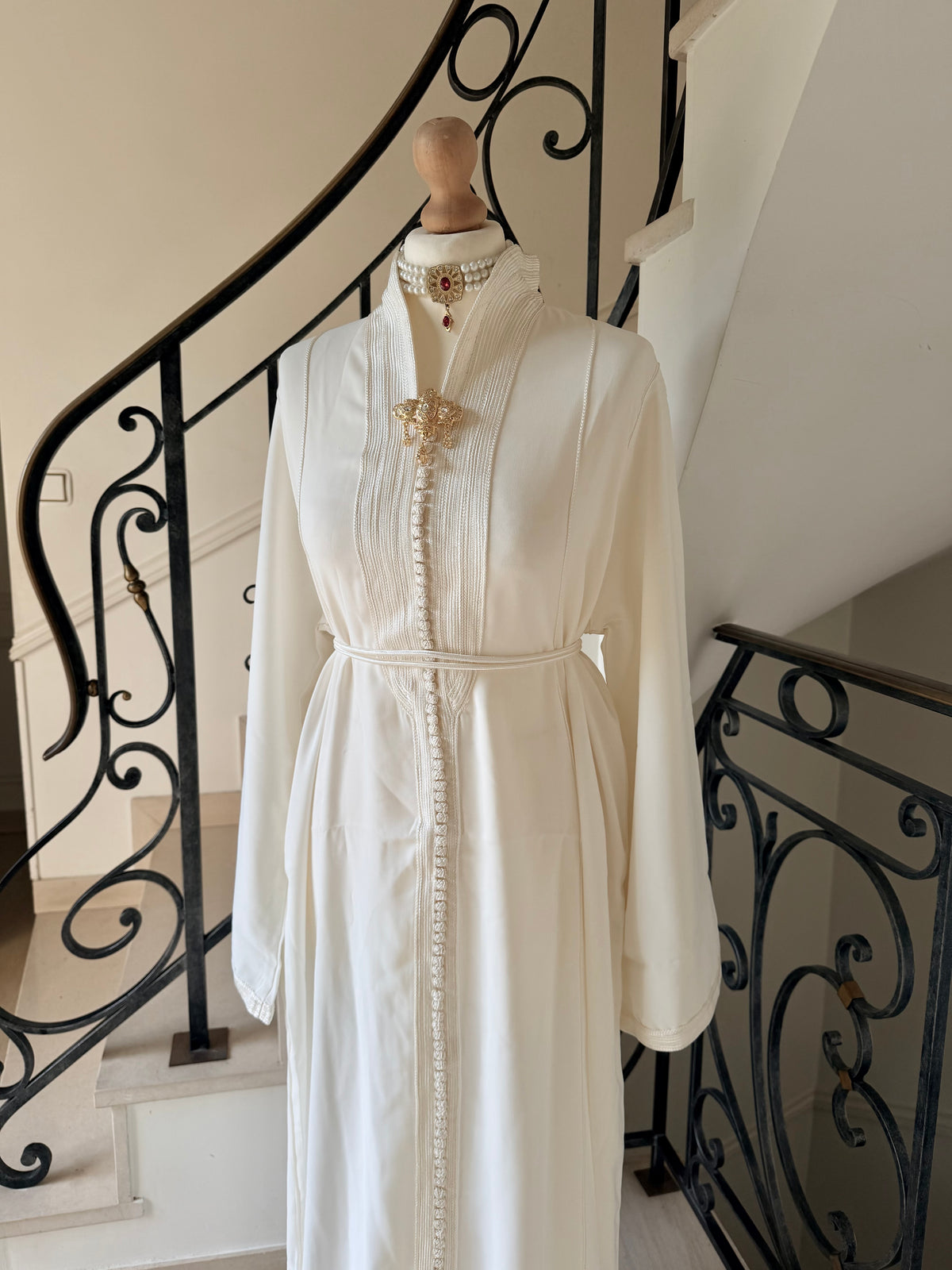 Caftan Assia blanc