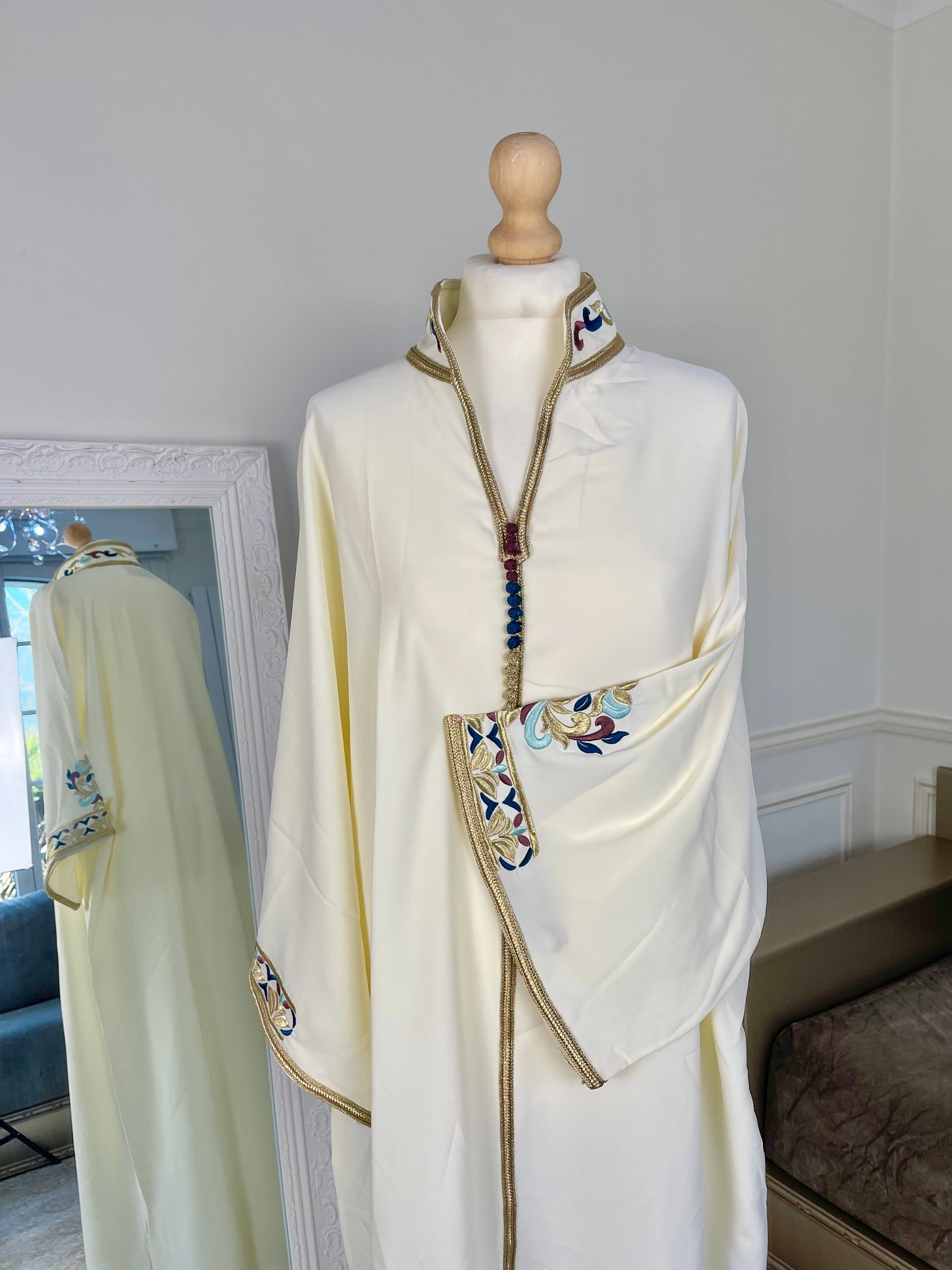 Gandoura Aïcha blanc cassé