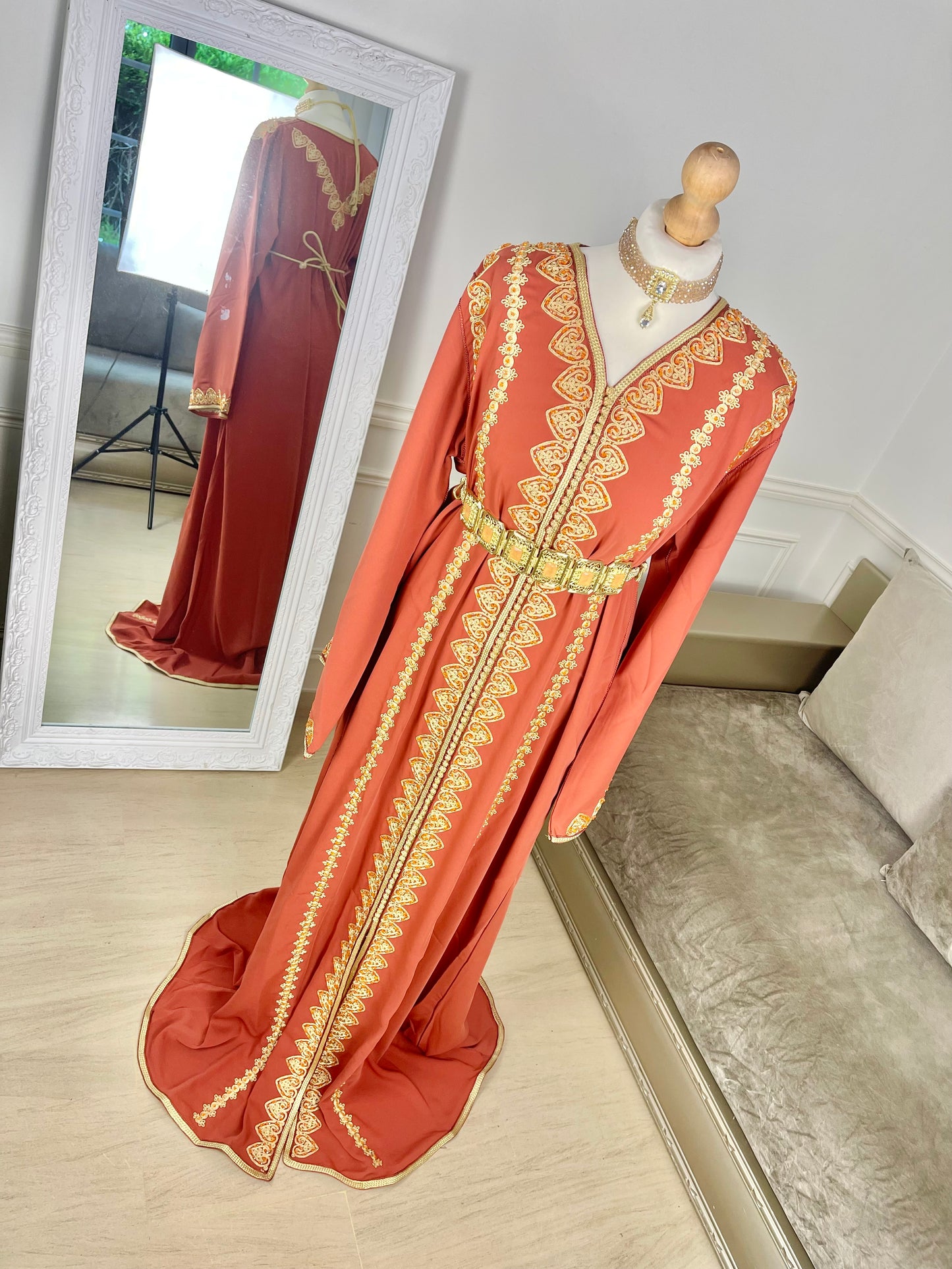 Caftan Ahlam terracota