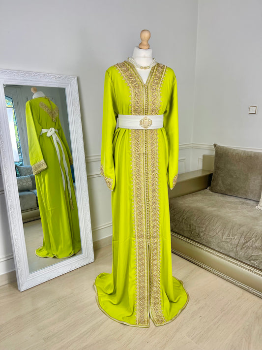 Caftan Leïna lime