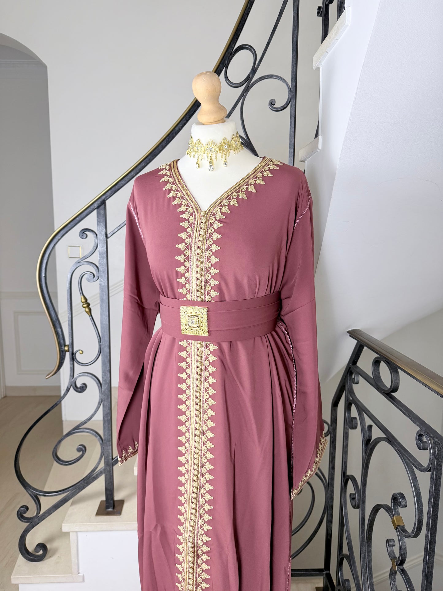 Caftan Hana bordeau