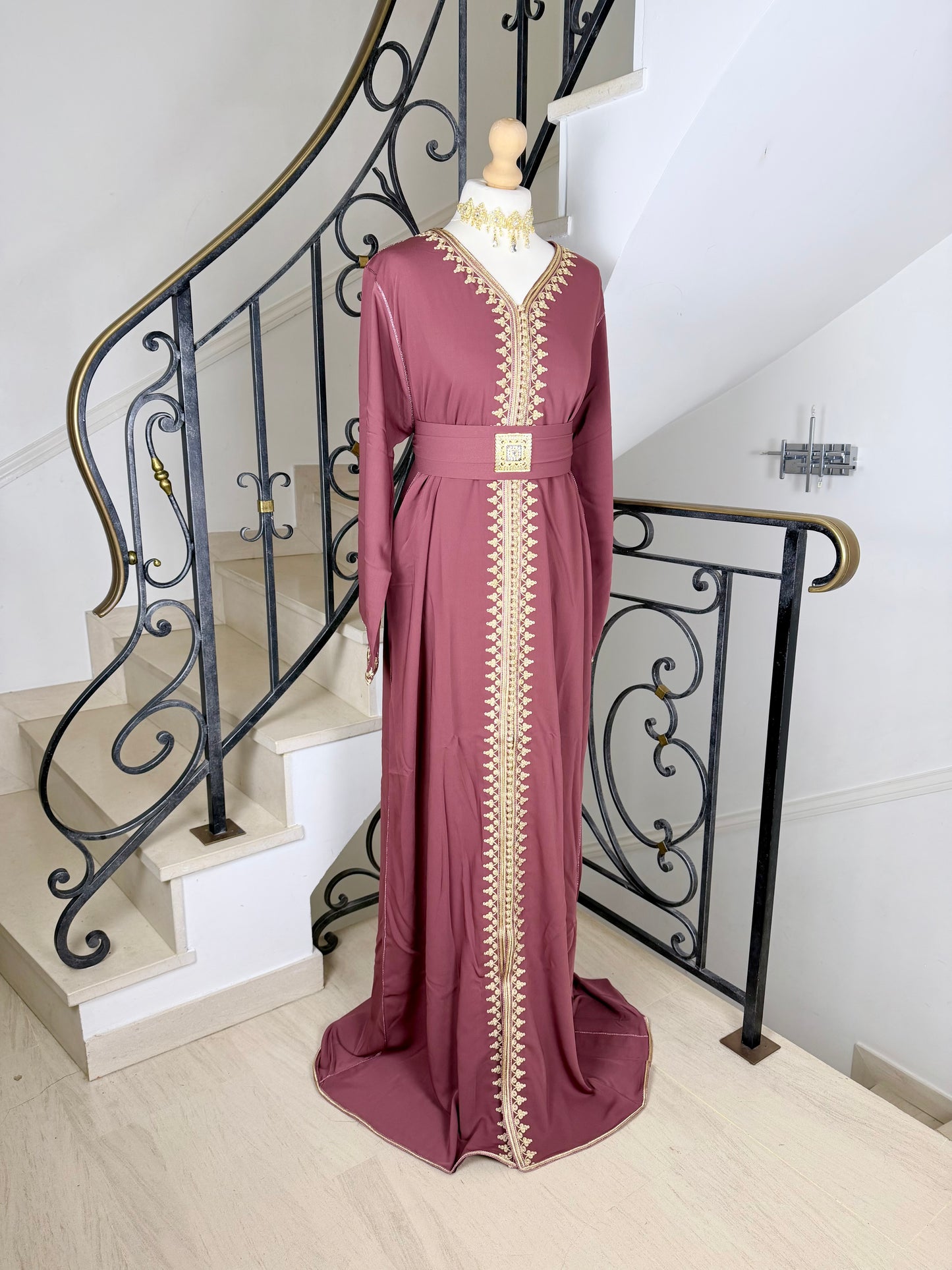 Caftan Hana bordeau