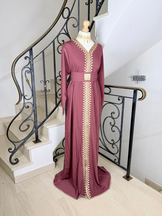 Caftan Hana bordeau