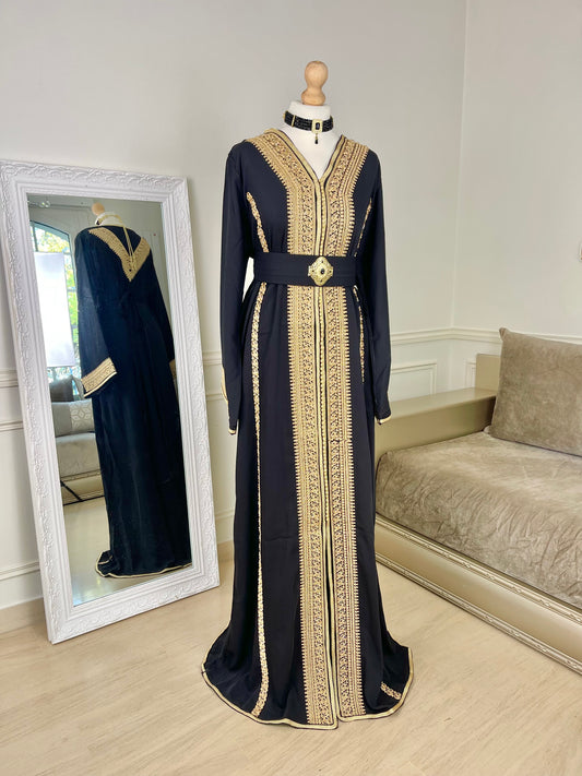 Caftan Rania noir