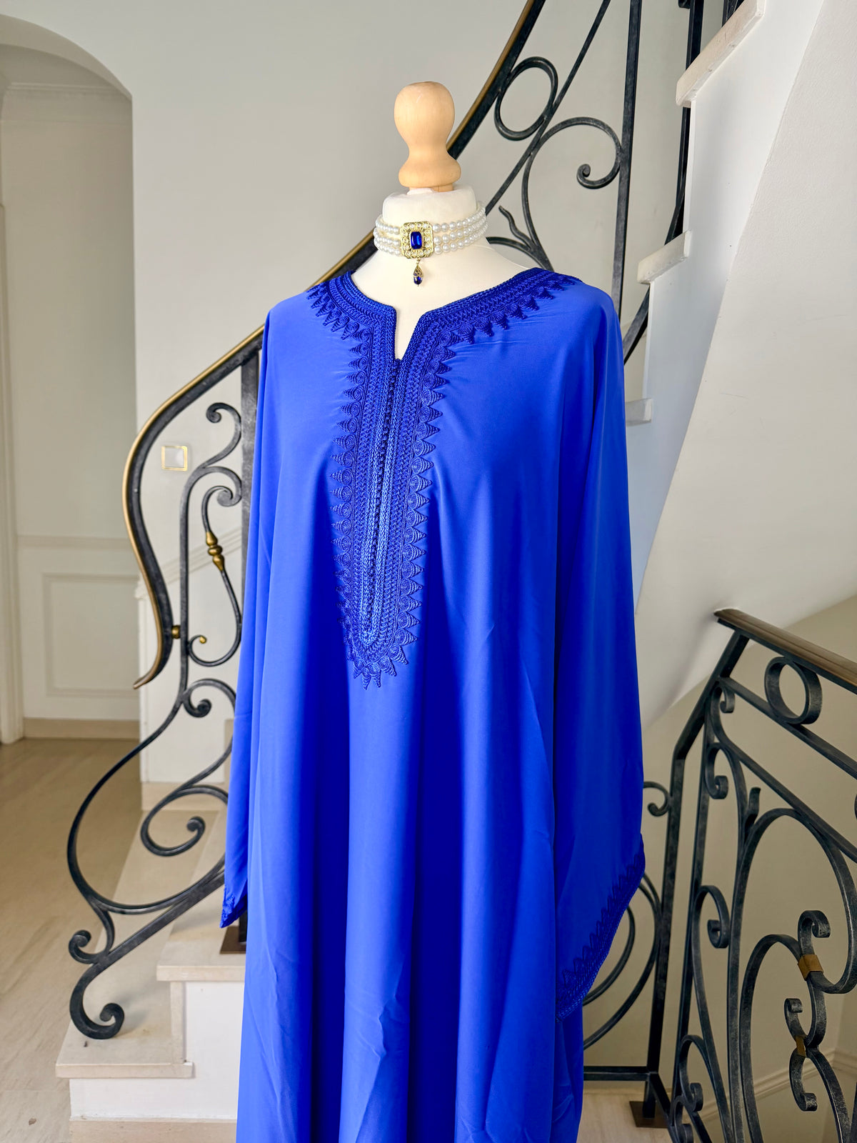 Gandoura Lina bleu roi