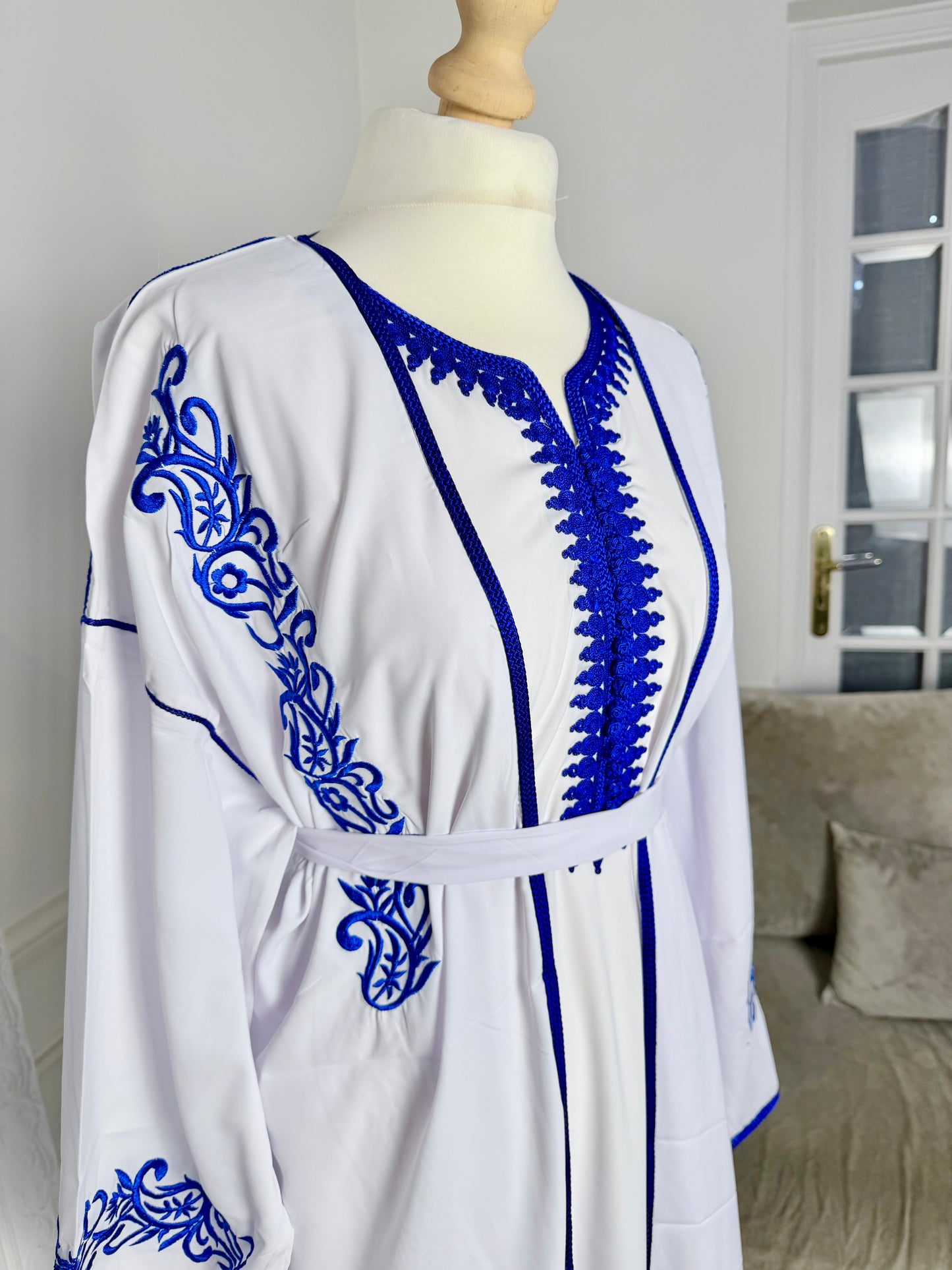 Ensemble Amira blanc et bleu