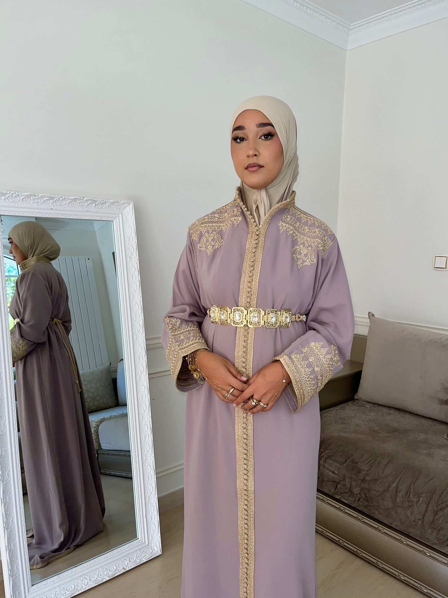Caftan Inès taupe