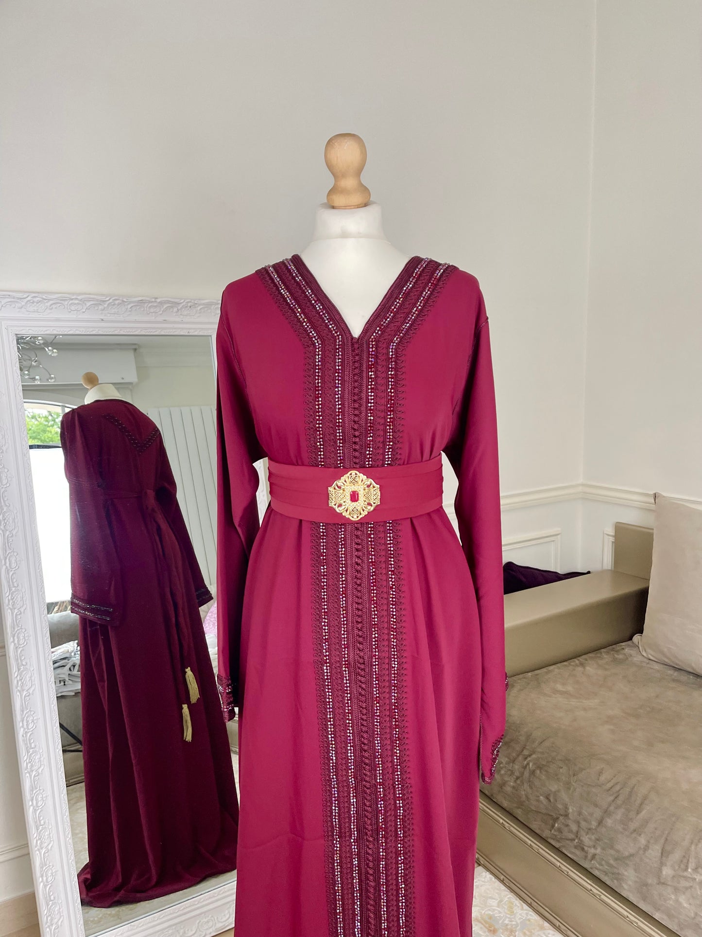 Caftan Lina bordeau