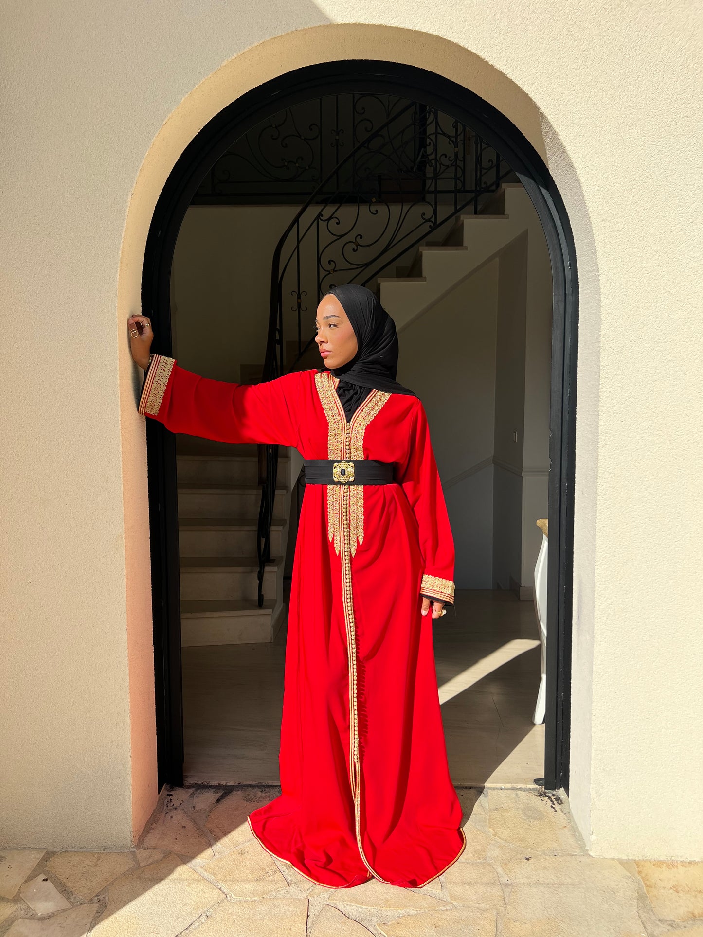 Caftan Eman rouge