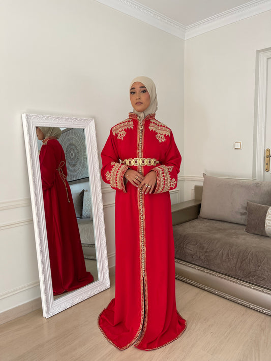 Caftan Inès rouge