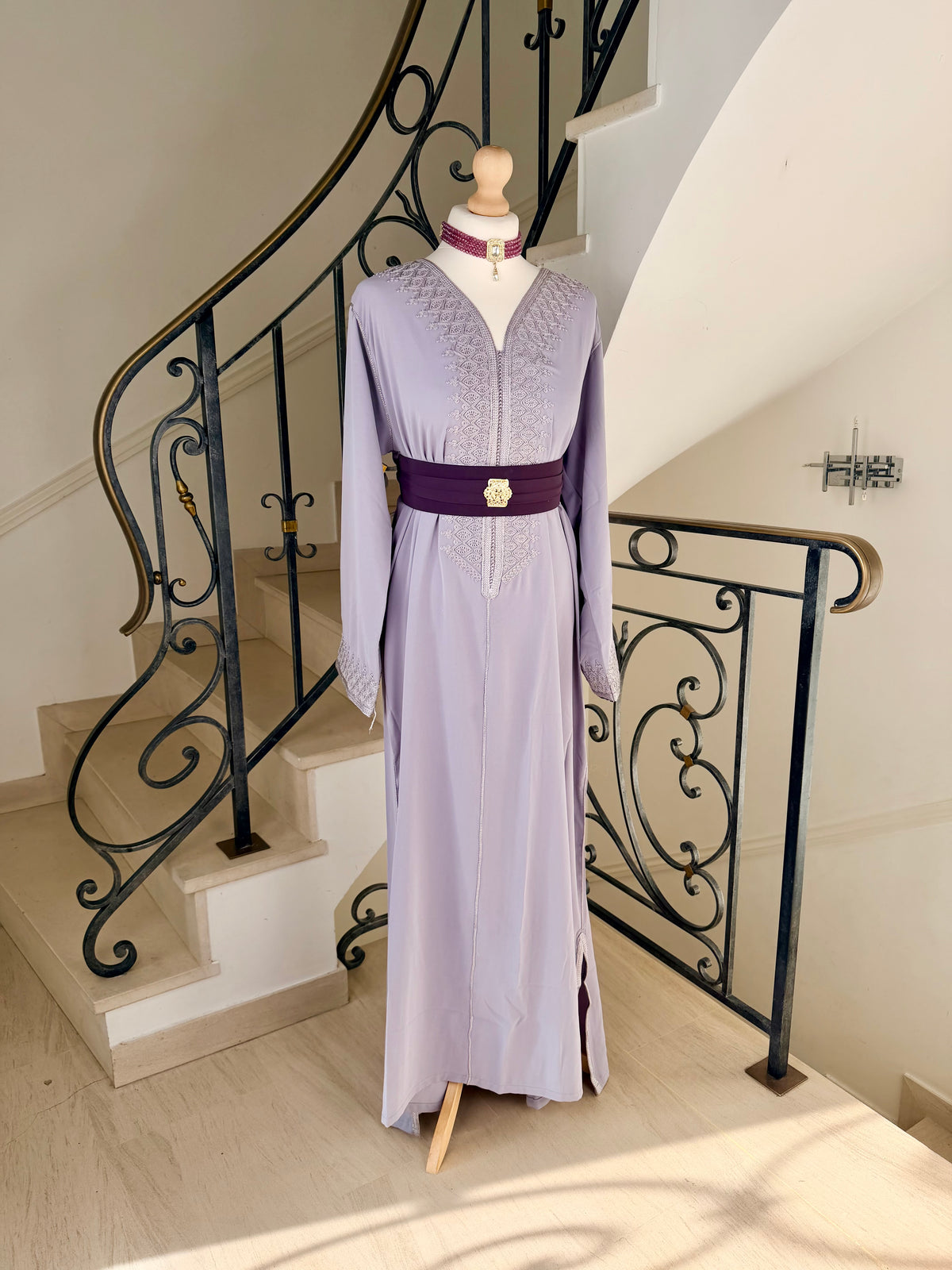 Caftan Aïcha mauve