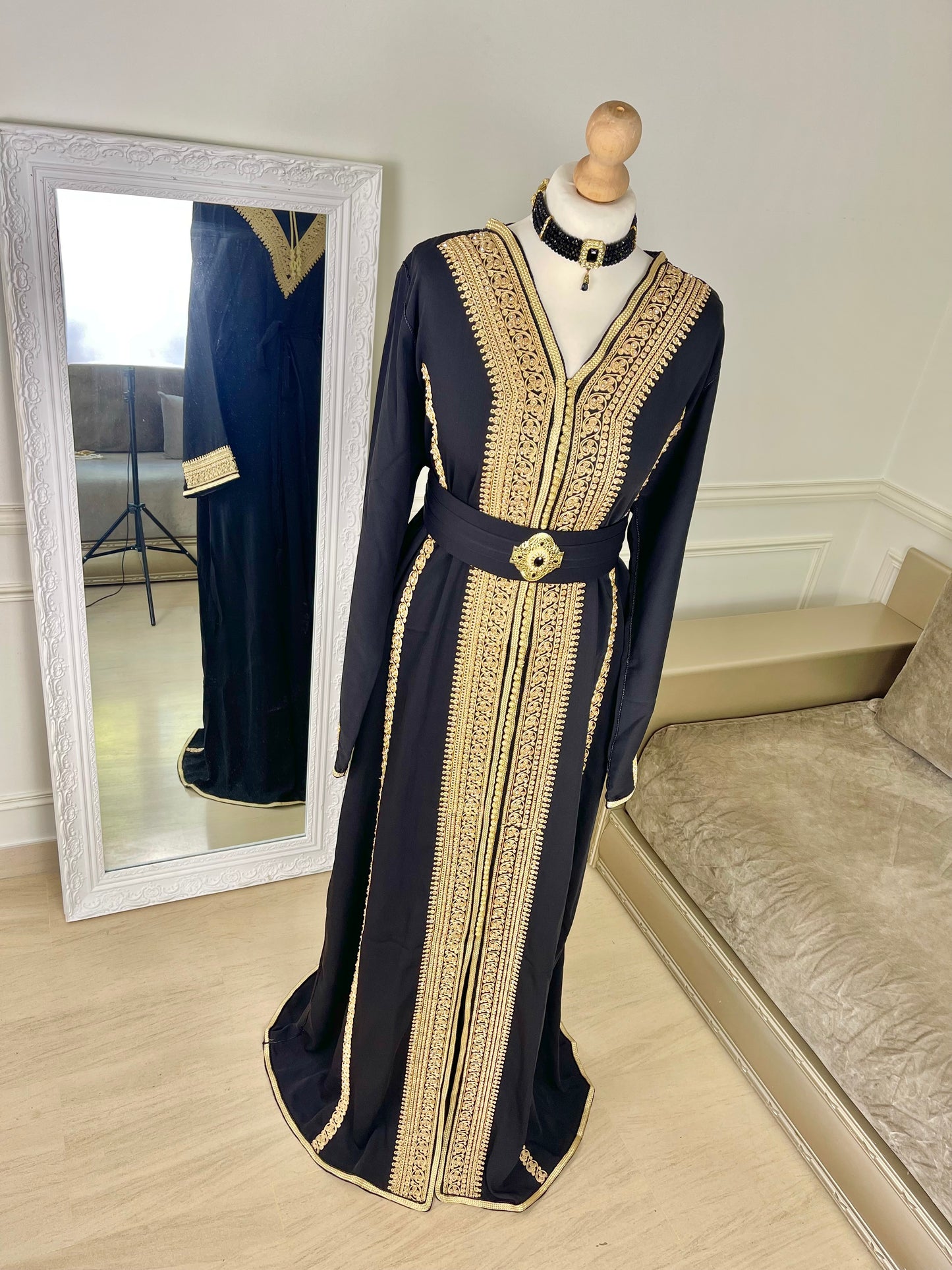 Caftan Rania noir