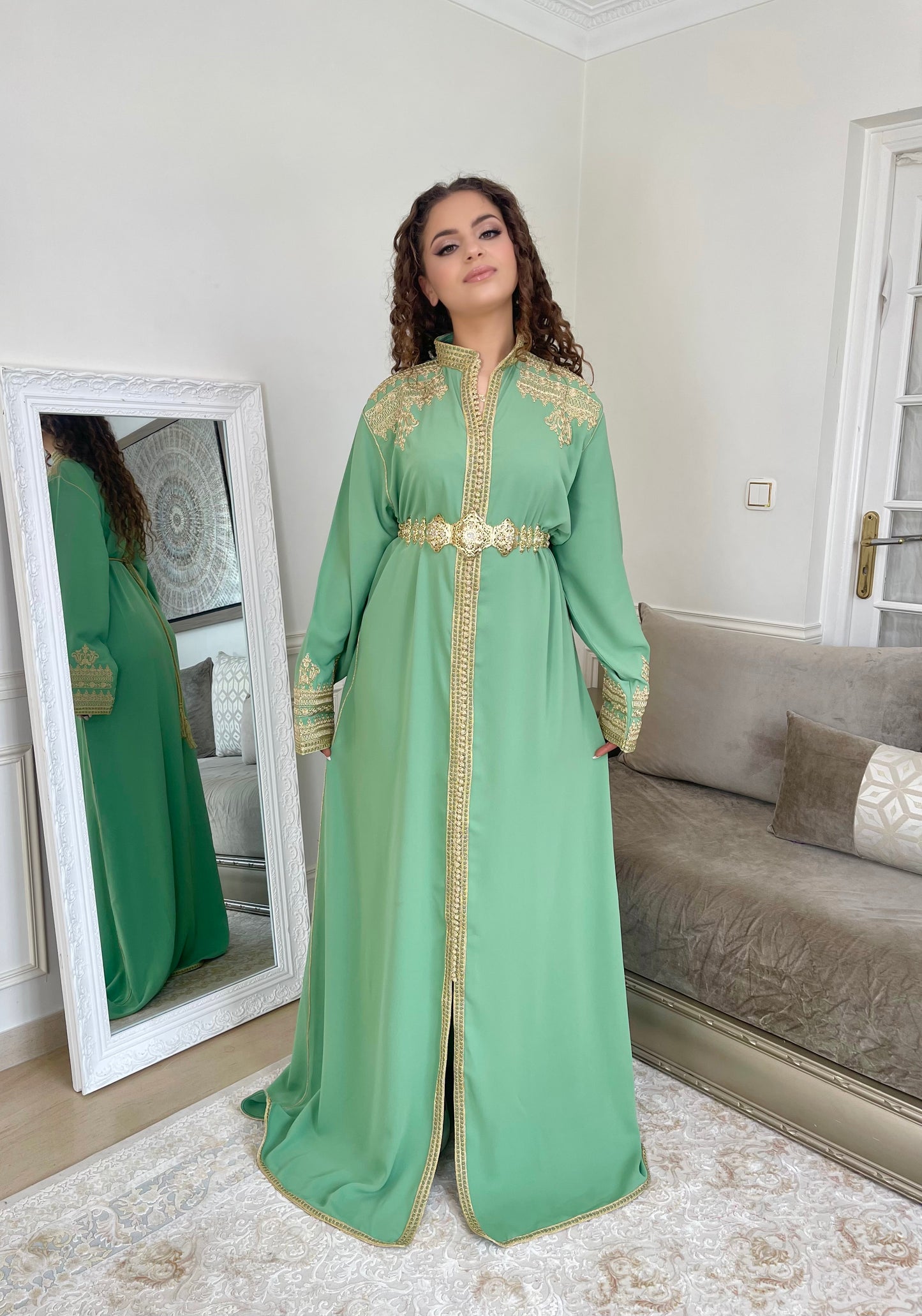 Caftan Inès vert