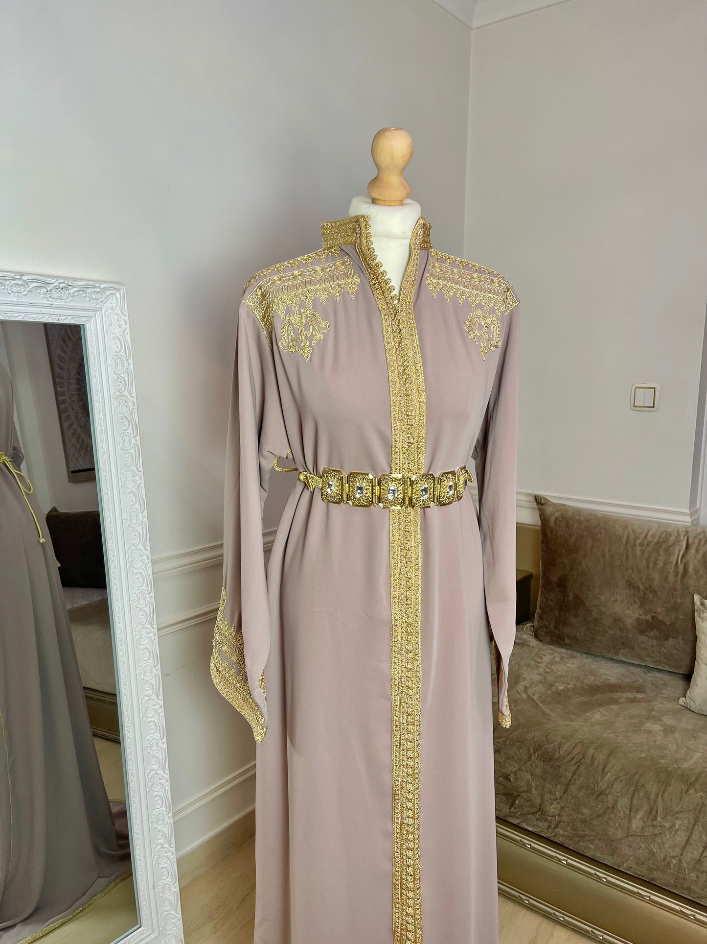 Caftan Inès taupe