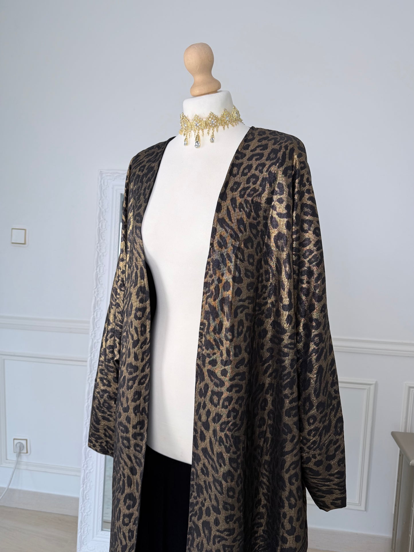 Kimono Léopard noir