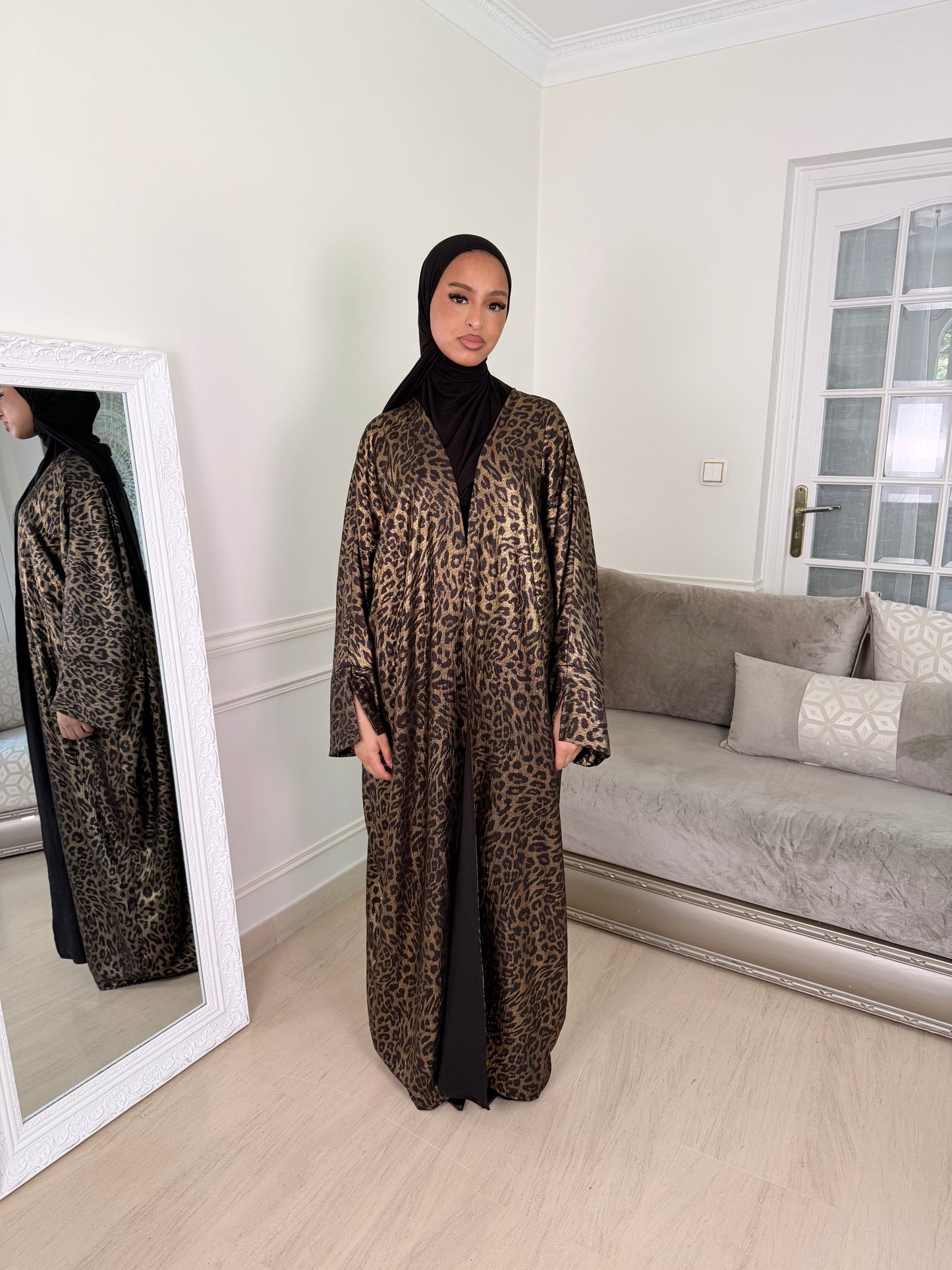 Kimono Léopard noir