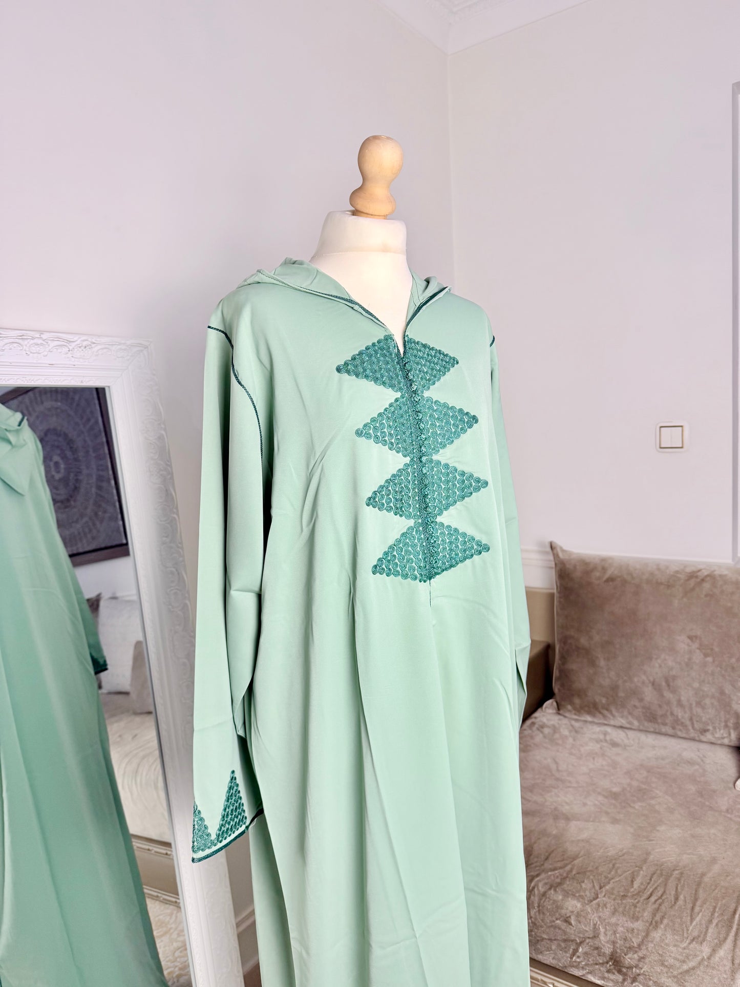 Jellaba Leïna vert eau