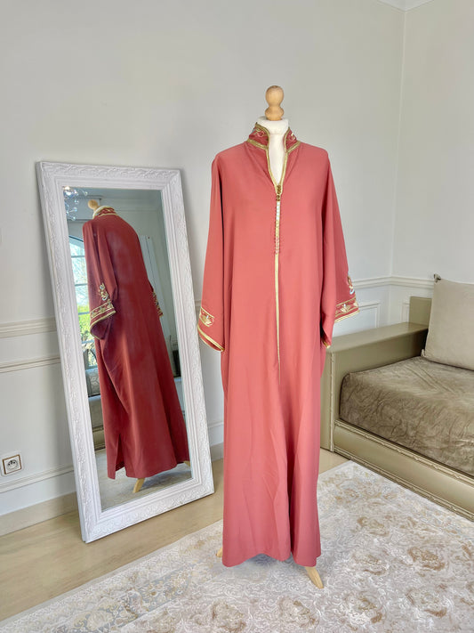Gandoura Aïcha rouge brique
