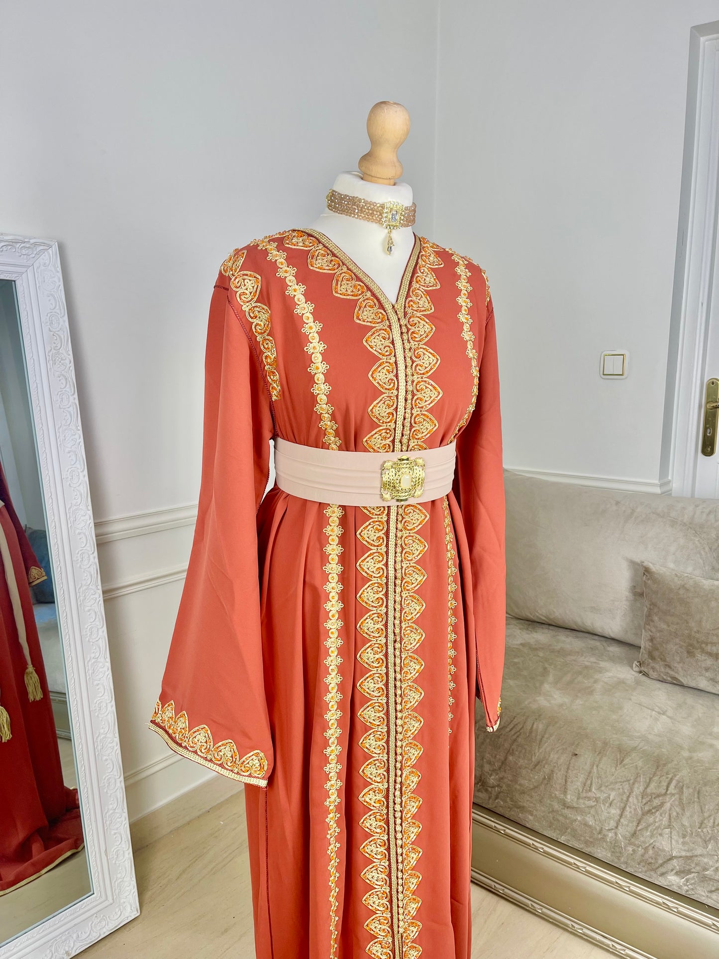 Caftan Ahlam terracota