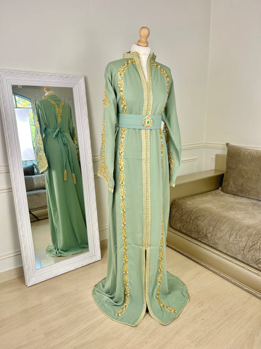 Caftan Assia vert eau