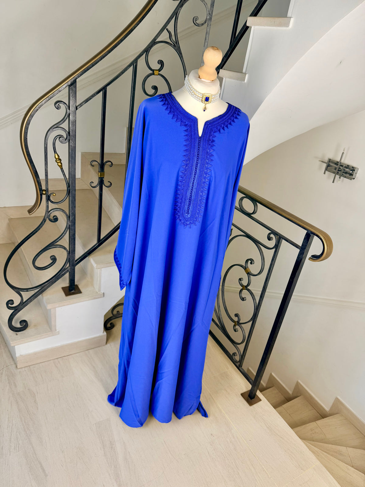 Gandoura Lina bleu roi