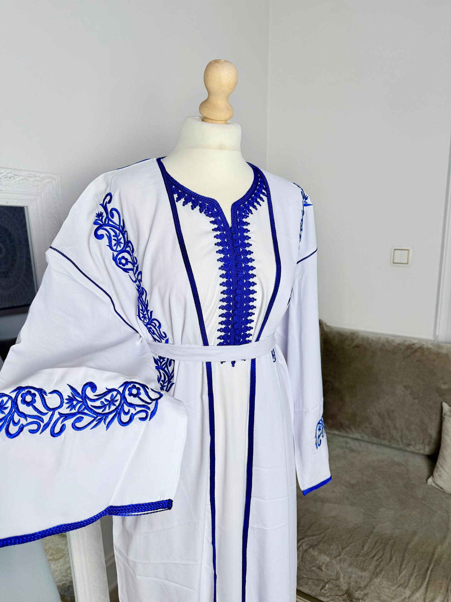 Ensemble Amira blanc et bleu
